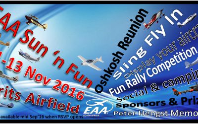 AA of South Africa 2016 – Sun n Fun fly-in weekend to Brits Airfield.